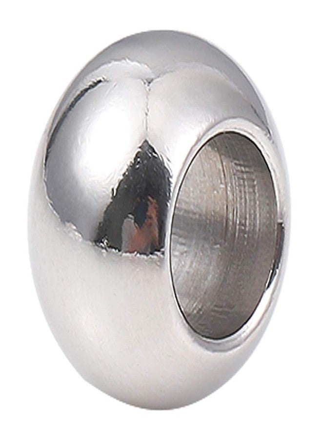 BEADIA Stainless Steel Spacer Beads 12x8mm Round Loose Charm Caps Beads for DIY Jewelry Making 10pcs with 6.5mm Hole - Image 1