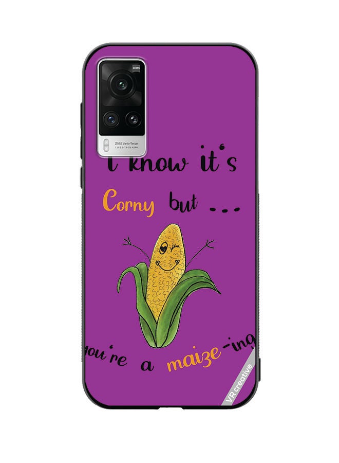 VR CREATIVE Protective Case Cover For Vivo X60 Pro Corn Design Multicolour - Image 1