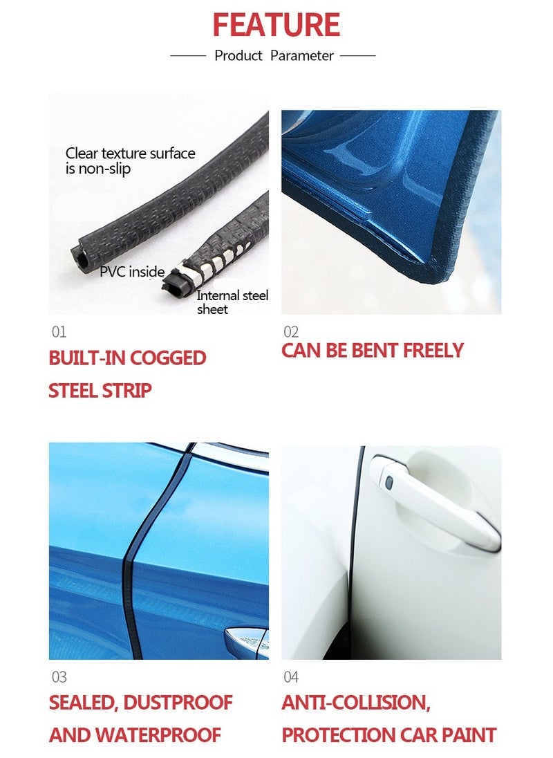 Generic Car Door Protector Decoration Strip, Universal Auto Door Edge Bumper Protector Stickers Anti-Scratch Car Styling Moulding Strip  - Image 2