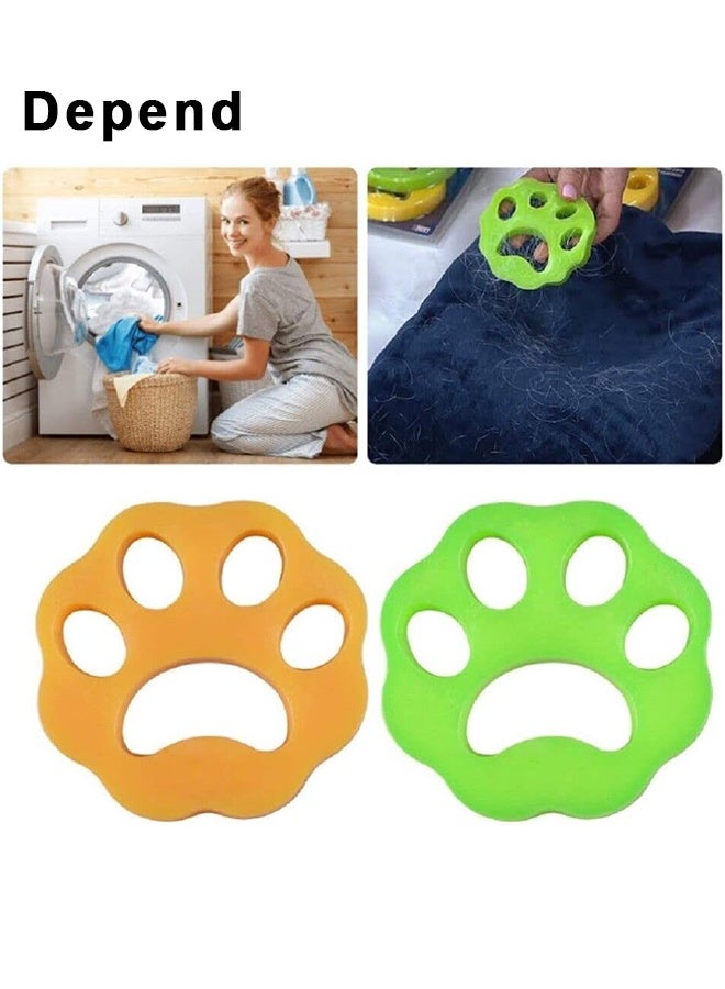 2 مزيل شعر القط للغسيل ، أداة مزيل الشعر القابلة لإعادة الاستخدام الكلاب تزيل فراء القطة الكلاب ، والشعر ، والرجوع من الملابس والغسيل ، ومزيل فراء الكلاب المتوفرة في الغسالة - Image 1