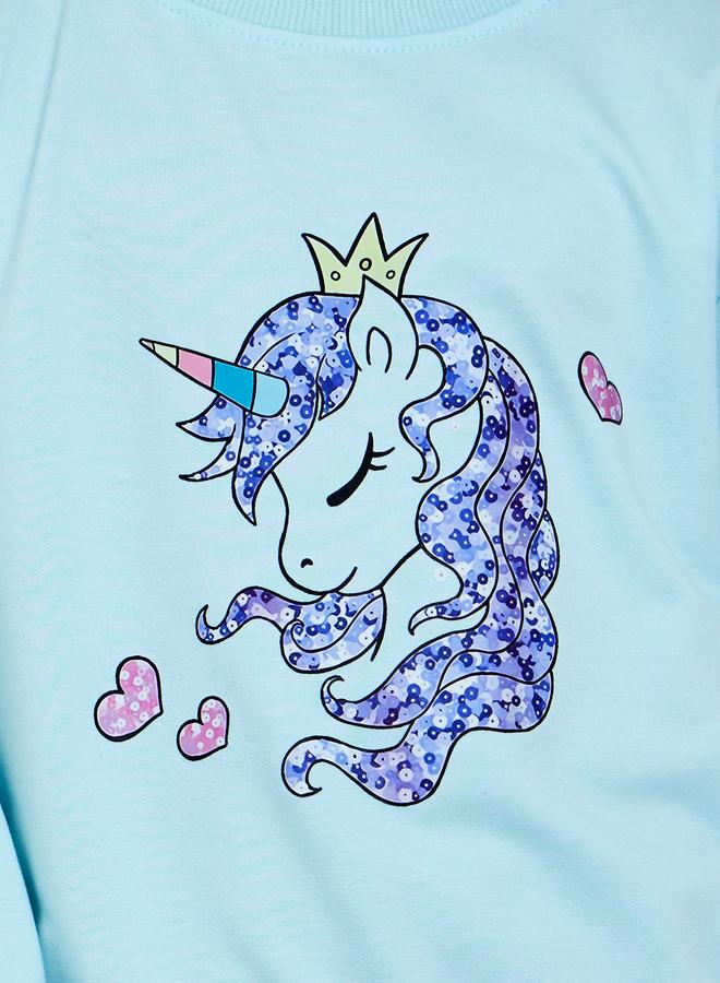 ستايلي سويت شيرت بطبعة وحيد القرن - Image 3