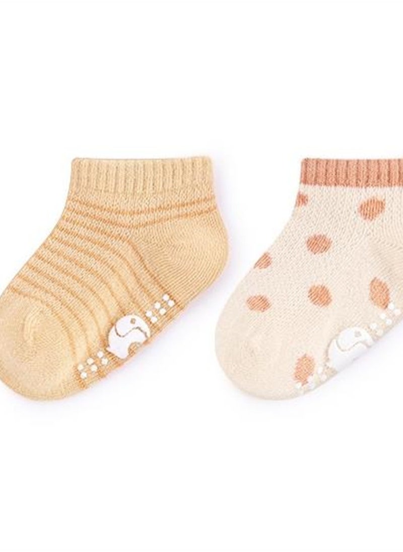 Generic - 3 pairs of baby socks thin cute cartoon non-slip cotton socks - Image 1