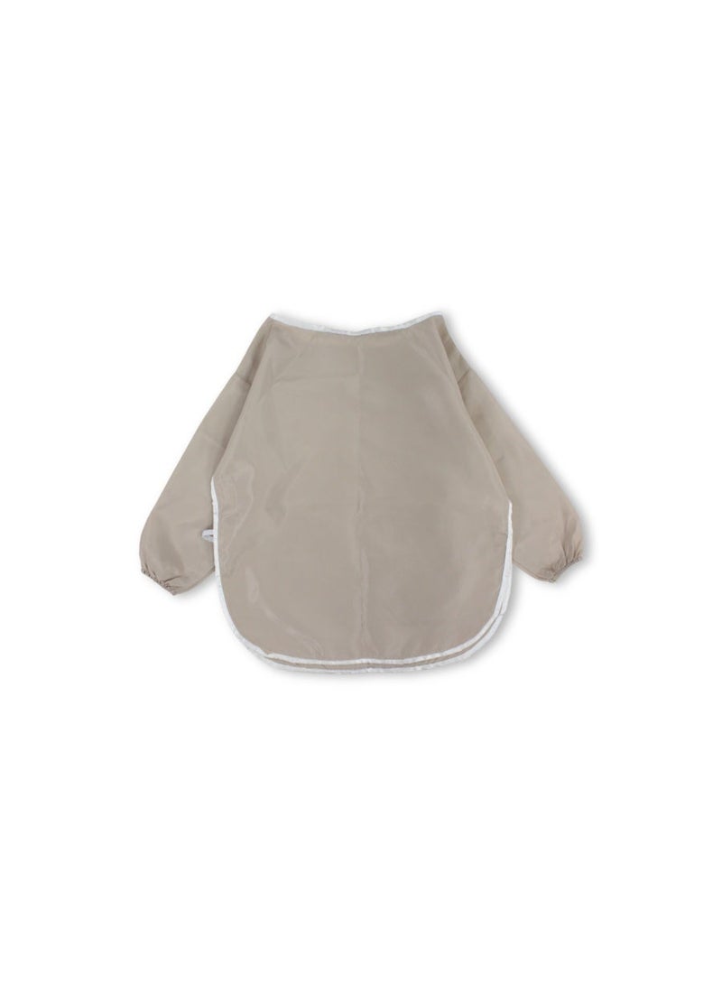 Kids Waterproof Apron (Width 42cm Length 52cm Sleeve 35cm) – Beige - Image 2