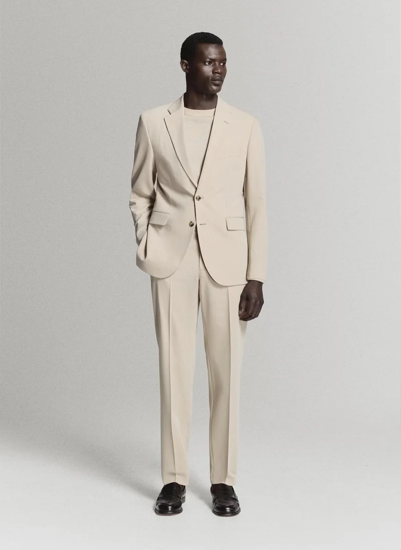 Mango Man 08-BEIGE Milan Slim-Fit Suit Blazer for Men | Best Price UAE