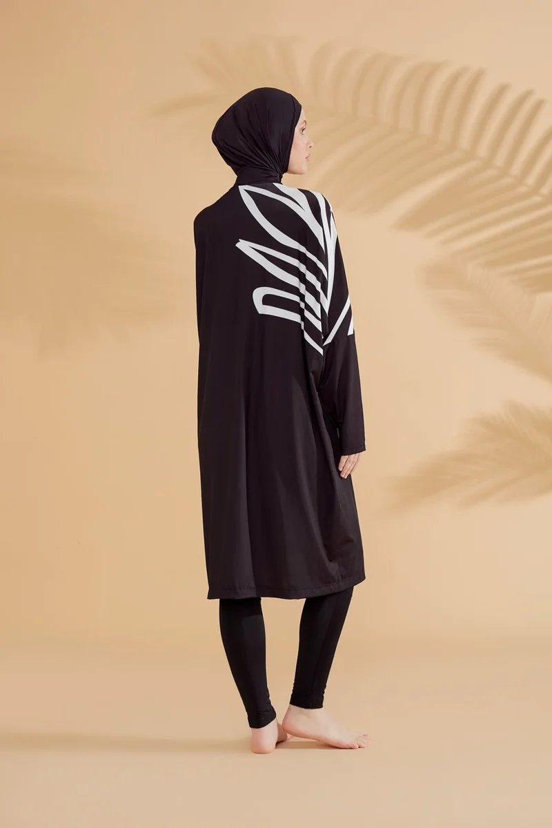 مارينا Black Fully Covered Hijab Swimsuit M2308