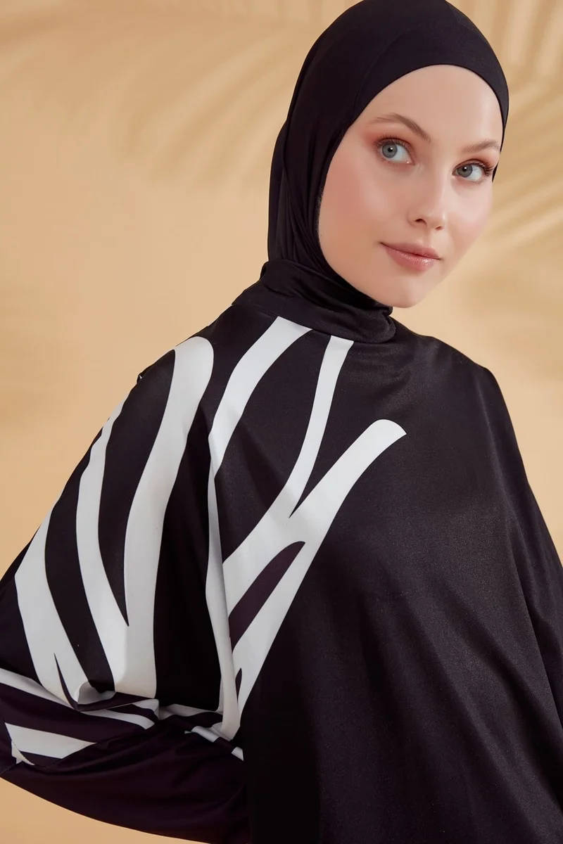 مارينا Black Fully Covered Hijab Swimsuit M2308