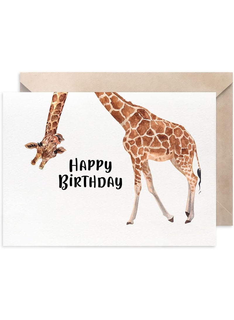 MAGJUCHE MAGJUCHE Funny Giraffe Birthday Card Animal Happy Birthday Card For Women Men Friend  - Image 1