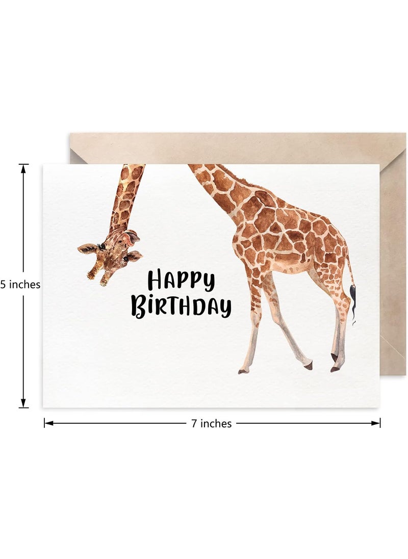 MAGJUCHE MAGJUCHE Funny Giraffe Birthday Card Animal Happy Birthday Card For Women Men Friend  - Image 3