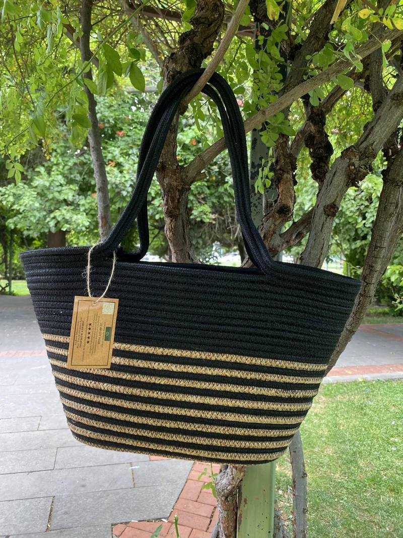 بدز ديري Jute Straw Look Handbag Beach Bag Shoulder Bag