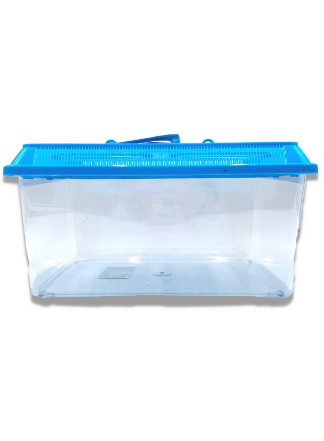 Needzo Hermit Crab Tank with Carrier Handles, Plastic Terrariums for Reptiles, Crabs, Lizards, and More, 12.5 inches - Image 1