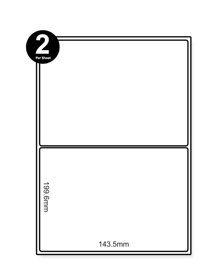 Laser Labels - CD Labels A4-117 MM X 117 MM -17 MM Dia -2 Labels/Sheet - Each Packet 100 Sheets (1 Carton of 10 Packets) - Image 3
