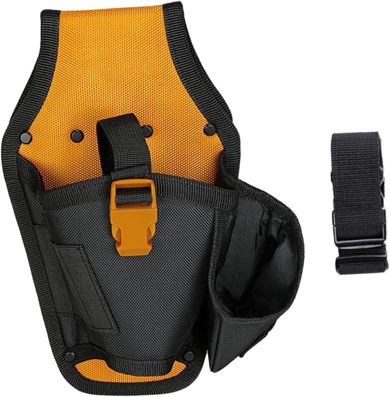 Electric Drill Belt Pouch Waist Tool Bag Wearable Multipurpose Drill Holder Tool Belt Bag for Screwdriver Wrench Construction- With Belt - Image 5