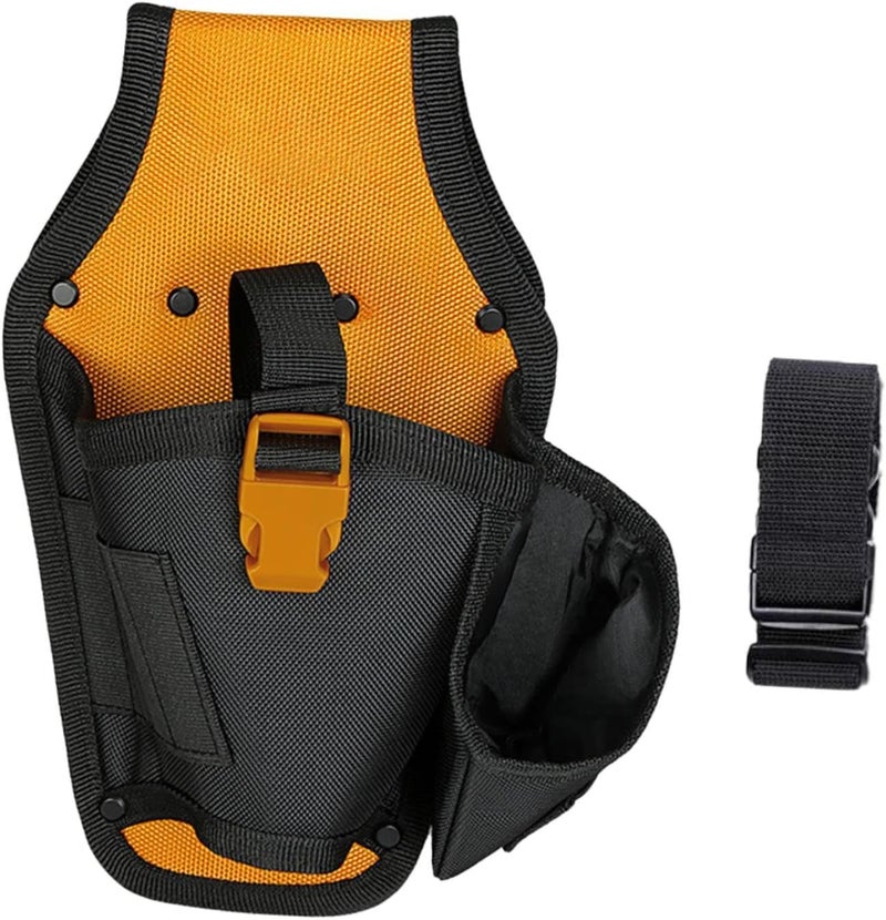 Electric Drill Belt Pouch Waist Tool Bag Wearable Multipurpose Drill Holder Tool Belt Bag for Screwdriver Wrench Construction- With Belt - Image 3