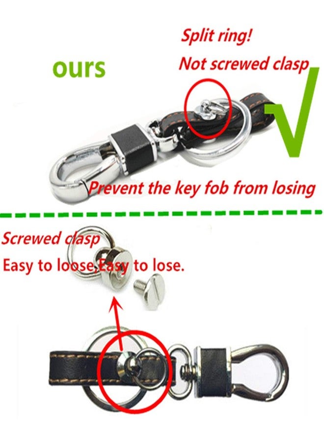 KAWIHEN Leather Key Fob Case Cover Compatible with Chevrolet Chevy Camaro Cruze Equinox Impala Malibu SS Sonic GMC Terrain Buick Encore Lacrosse Regal Verano OHT01060512 - Image 3