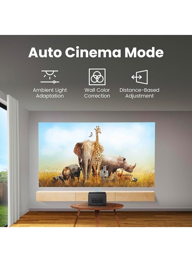 بين كيو جهاز عرض المسرح المنزلي الذكي GP520 بدقة 4K بحجم 180 بوصة، 2600 لومن LED، Google TV، Netflix، HDR10+، Dolby Audio، eARC، HDMI 2.1، USB-C، WiFi 6، Bluetooth 5.2، MEMC، التركيز التلقائي، Rec.709 - ضمان لمدة سنتين - Image 3