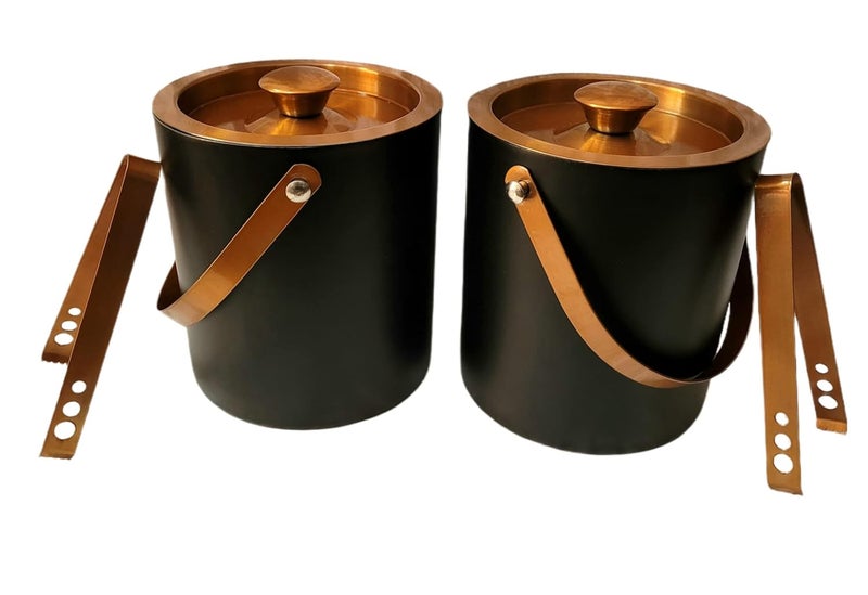 Proniks Stainless Steel Double Insulated ice Buckets 1ltr in Black Color Combo Pack for Home Bar and MiniBar and for Cocktail and mocktail PartiesPack of 2 - Image 4