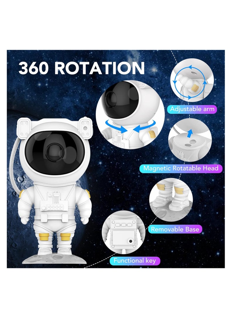 Generic - Astronaut Star Projector Galaxy Night Light - Kids Space lights LED Lamp with Remote Control Timer and Remote 360° Adjustable Design for Gaming Room Home Theater - Image 1