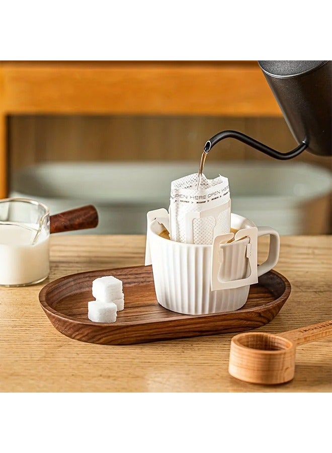 صينية خشبية بيضاوية الشكل مقاس 19×10.8 سم – صينية تقديم بسيطة للحلويات والوجبات الخفيفة والشاي - Image 5