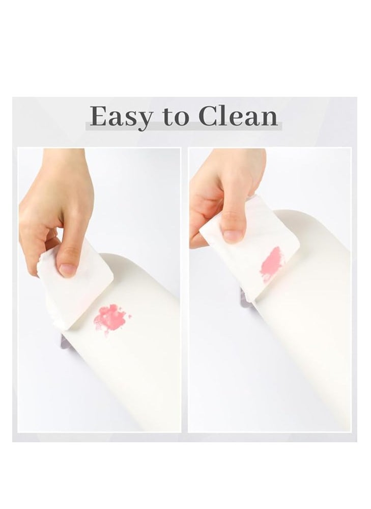 Cool Baby Nail Beauty Armrest Foldable Nail Hand Rest PU Leather Soft Sponge Hand Rest Nail Hand Pillow Stand with PVC Table Mat (White)  - Image 4