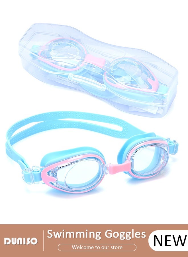 DUNISO Kids Swim Goggles Boys and Girls Swimming Goggles with Soft Silicone, Mirrored Swim Goggles No Leaking with UV Protection, Suitable for Kids 3-14 Boys and Girls  - Image 1