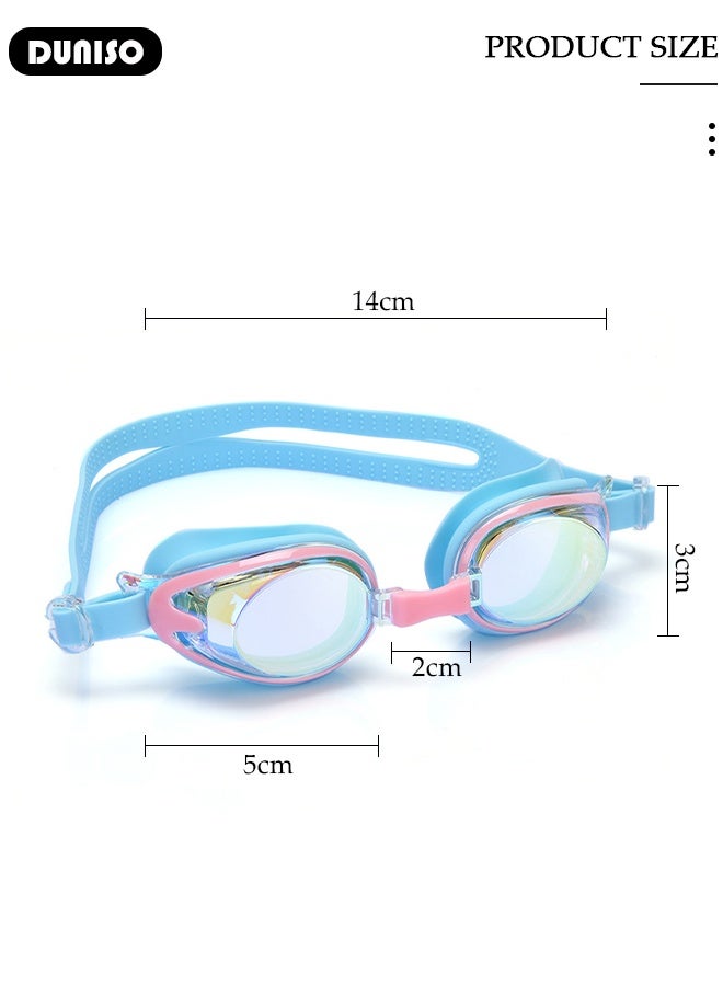 DUNISO Kids Swim Goggles Boys and Girls Swimming Goggles with Soft Silicone, Mirrored Swim Goggles No Leaking with UV Protection, Suitable for Kids 3-14 Boys and Girls  - Image 2