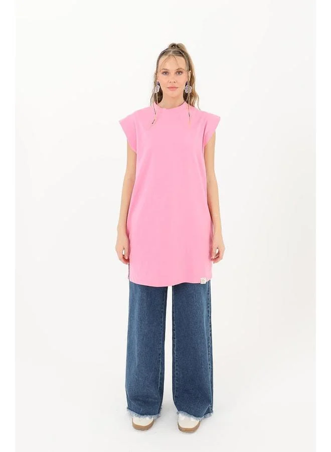 Soul Women's Basic Sleeveless T-shirt - 30725TUN - PINK.