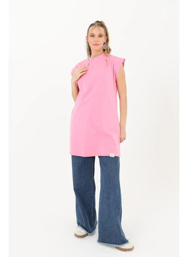 Soul Women's Basic Sleeveless T-shirt - 30725TUN - PINK.