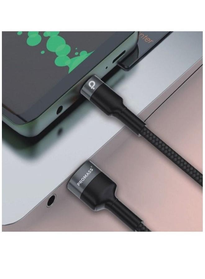 PROMASS Charging and data transfer cable original type C fabric supports fast charging 1 meter long - Image 2
