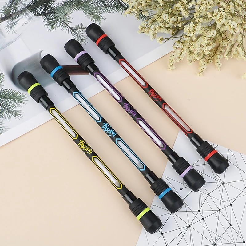 RECLUSE Spinner Rotatable Gaming Finger Pens - Non-Slip Coated Spinning Pen Mod with Weighted Anti Slip Coating Gaming Spinning Pen for Playing Student (Pack Of 2) | Multicolor - Image 2