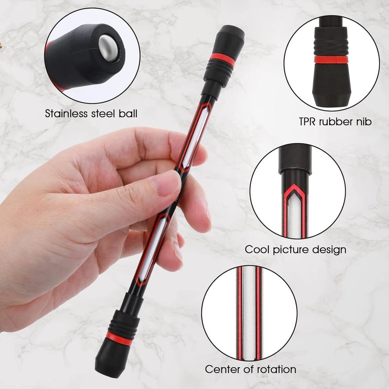 RECLUSE Spinner Rotatable Gaming Finger Pens - Non-Slip Coated Spinning Pen Mod with Weighted Anti Slip Coating Gaming Spinning Pen for Playing Student (Pack Of 2) | Multicolor - Image 3