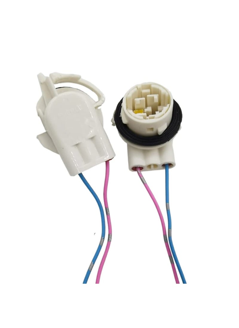DSkoiph Bulbs Wire Harness Pigtail Light Socket Compatible with LED and Standard Bulbs Turn Signal Brake Light Daytime Running Lights Pack of 2 (3156)  - Image 2