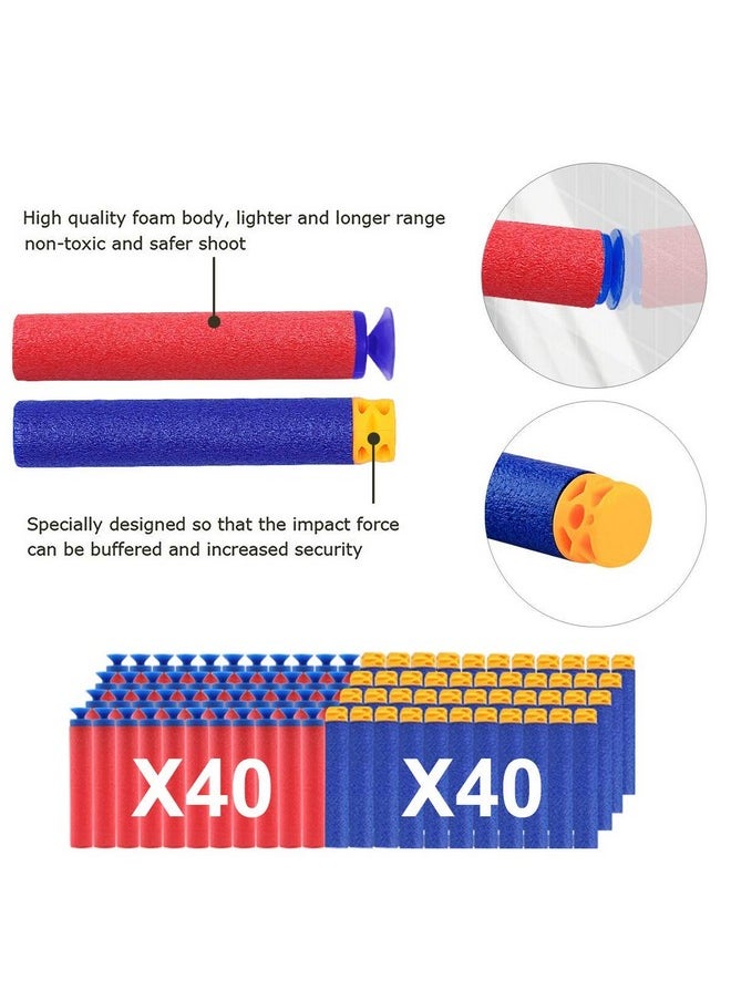 POKONBOY 4 Pack Blaster Guns Compatible With Nerf Guns Bullets, Toy Guns For Boys Girls With 80 Pack Foam Refill Darts, Hand Gun Toys For 6+ Year Old Kids Birthday Christmas  - Image 5
