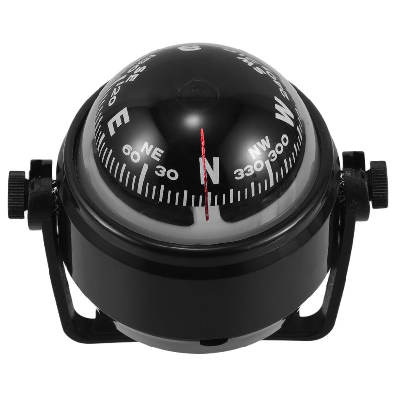 Black Magnetic Declination Correction Car Dashboard Compass for Outdoor Marine and Truck Use - Image 2