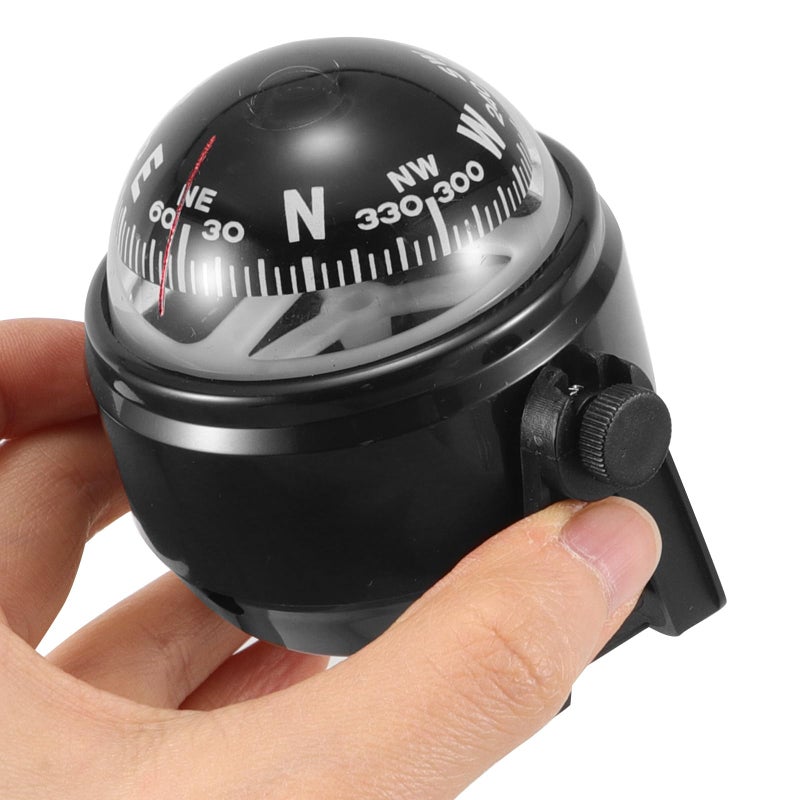 Black Magnetic Declination Correction Car Dashboard Compass for Outdoor Marine and Truck Use - Image 4