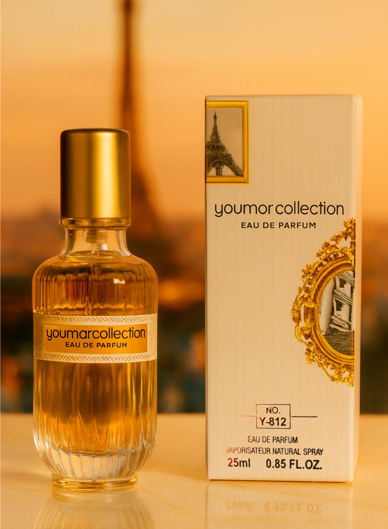 يومار عطر فاخر للنساء من مجموعة يومار رقم Y-812 | عطر يدوم طويلًا برائحة الحمضيات والورد والزهور البيضاء | عطر للنساء 25 مل - Image 1