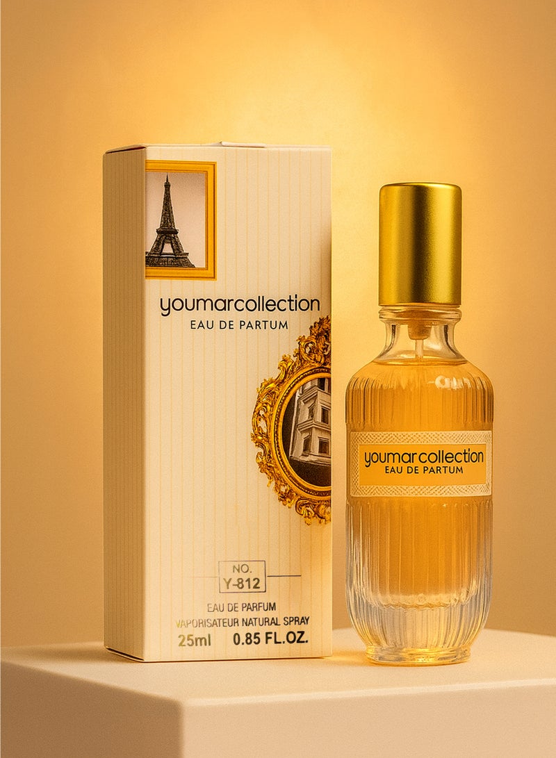 يومار عطر فاخر للنساء من مجموعة يومار رقم Y-812 | عطر يدوم طويلًا برائحة الحمضيات والورد والزهور البيضاء | عطر للنساء 25 مل - Image 4
