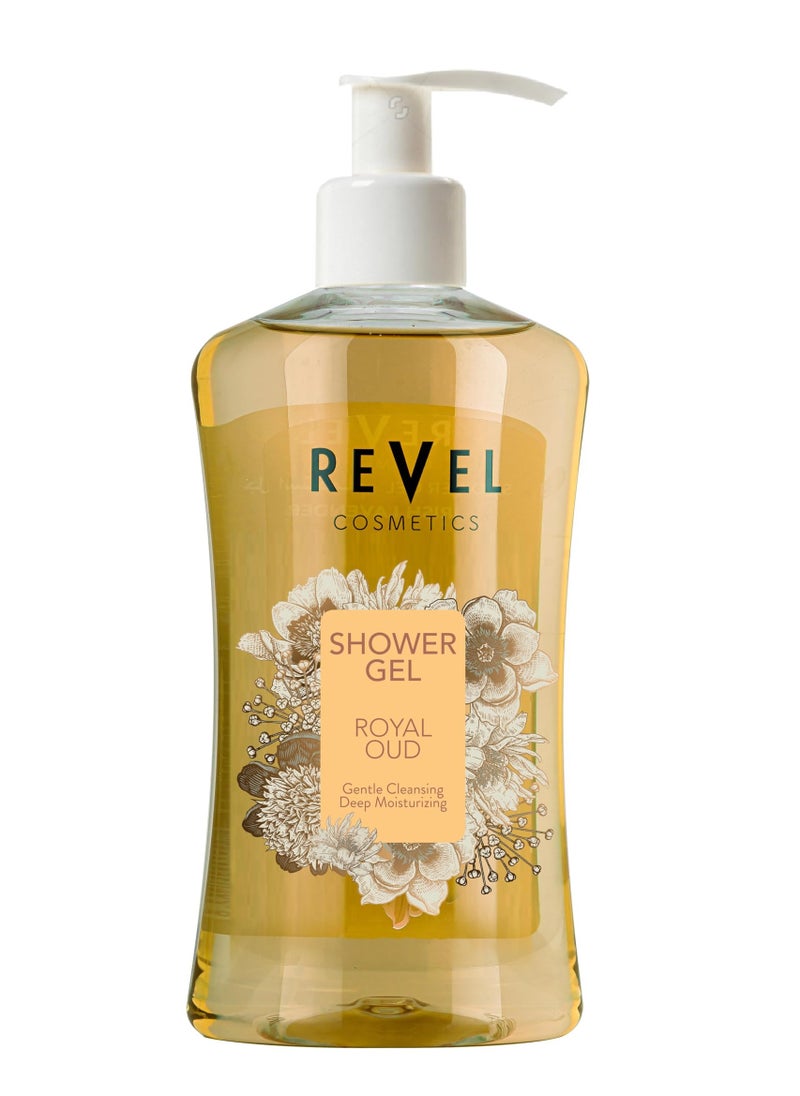 Revel - Revel Royal Oud Shower Gel 1000ml Yellow, Gentle Cleansing, Deep Moisturizing, Daily Use, Moisturising Body Wash, For Men & Women, Bath & Body, For All Skin Types - Image 1