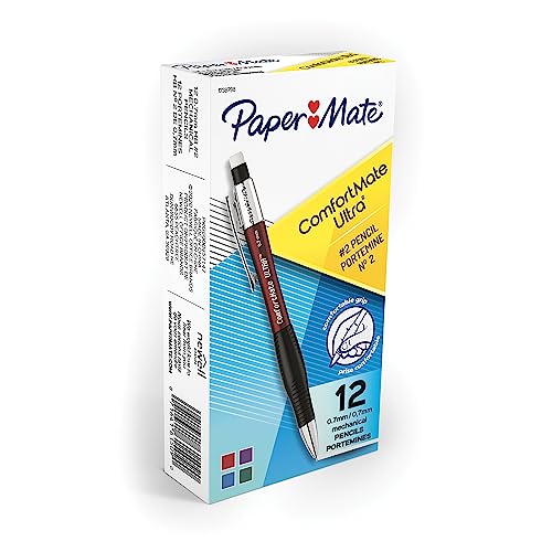 Paper Mate Comfort Mate Ultra Mechanical Pencils, 0.7mm, HB #2, Assorted Colors, 12 Count - Image 4
