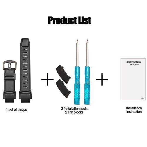 MCXGL Silicone Watchband Compatible with Casio PRW-3510Y PRW-3500 PRG 250 260 500 550 Men's Watch Strap 18mm Waterproof Replacement Rubber Bracelet (Black black buckle) - Image 3