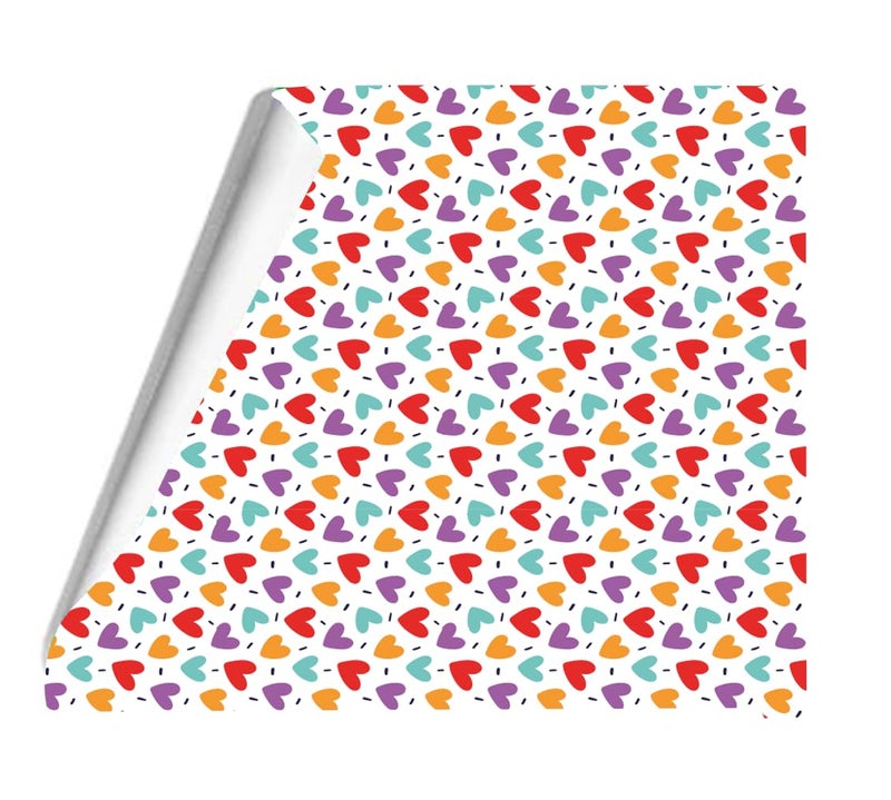 wrapping paper for Valentine F,1 sheet, size (50 x 70).