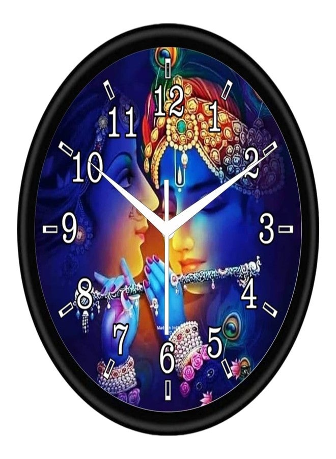 ashit Radha Krishna Wall Clock for Home Décor, 24 cm for Living Room, Badroom, Shop, Office, Home Décor - Image 1