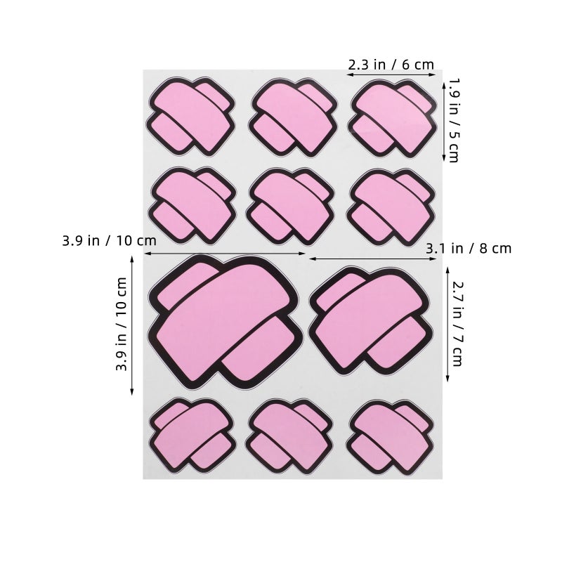 11pcs Shaped Car Bumper Sticker Large Car Decal Funny Automotive Window Cling For Car Truck Vehicle Window - Image 3