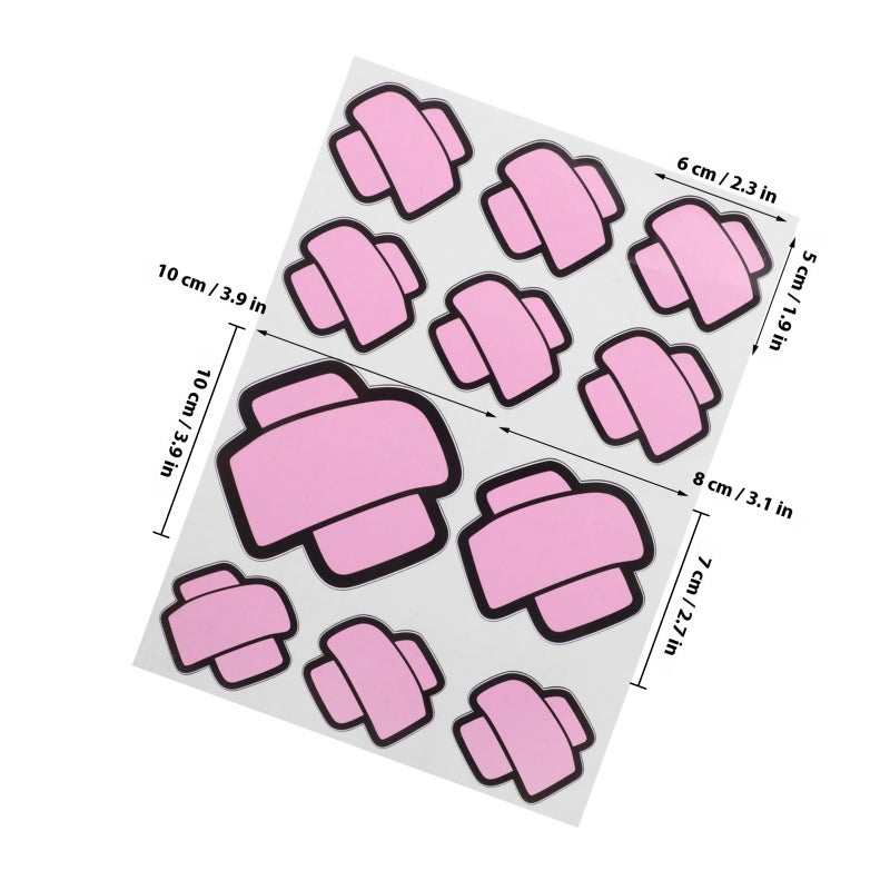 11pcs Shaped Car Bumper Sticker Large Car Decal Funny Automotive Window Cling For Car Truck Vehicle Window - Image 2