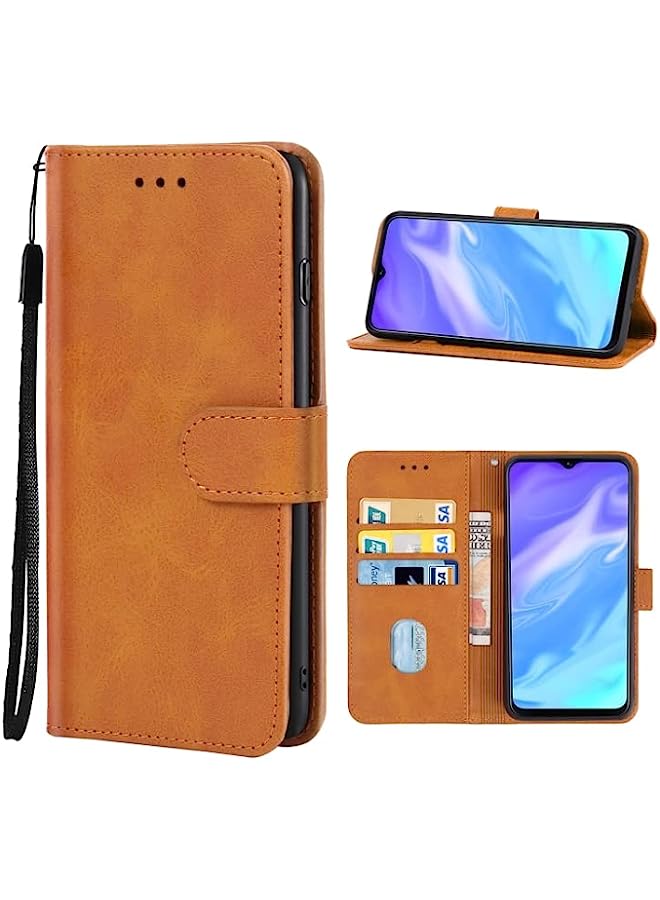 HuHa HuHa Case Cover Compatible Leather Phone Case For Infinix Itel Vision 1 Brown - Image 1