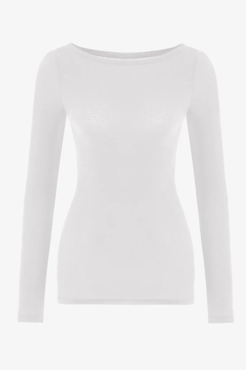 Penti PENTI Clean Boat Neck Cashmere Long Sleeve Blouse