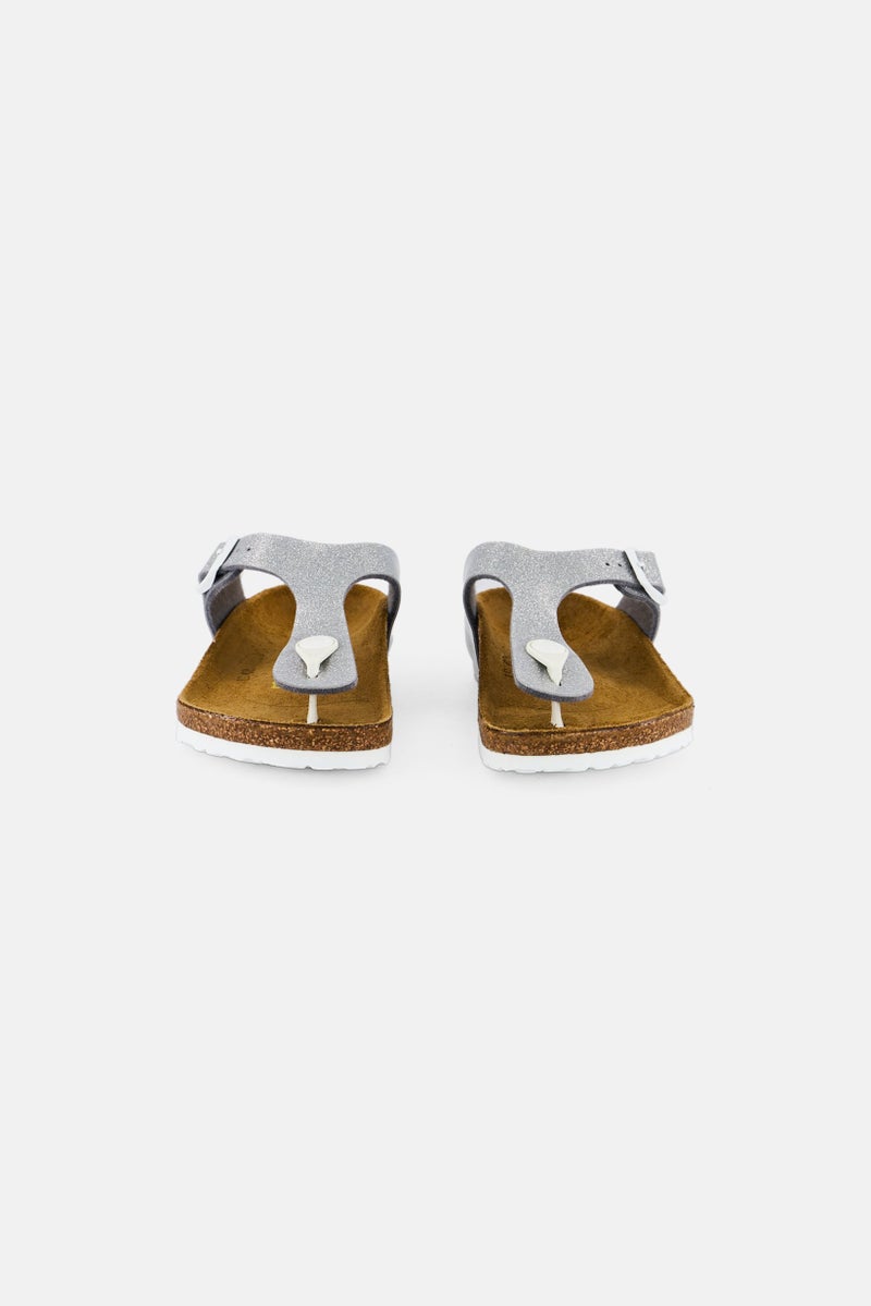 BIRKENSTOCK Kids Girl Slip On Cork Sandals, Multicolor - Image 2