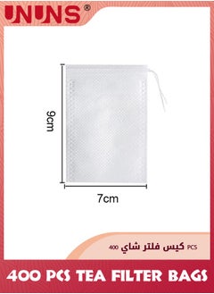 UNUNS Disposable Tea Filter Bags,400pcs Safety And Environmental Food-grade Drawstring Tea Bags,Natural Tea Filter Bags For Loose Tea,Tea Strainer Suitable For Tea Coffee Spice Herbs,7x9cm  - Image 5