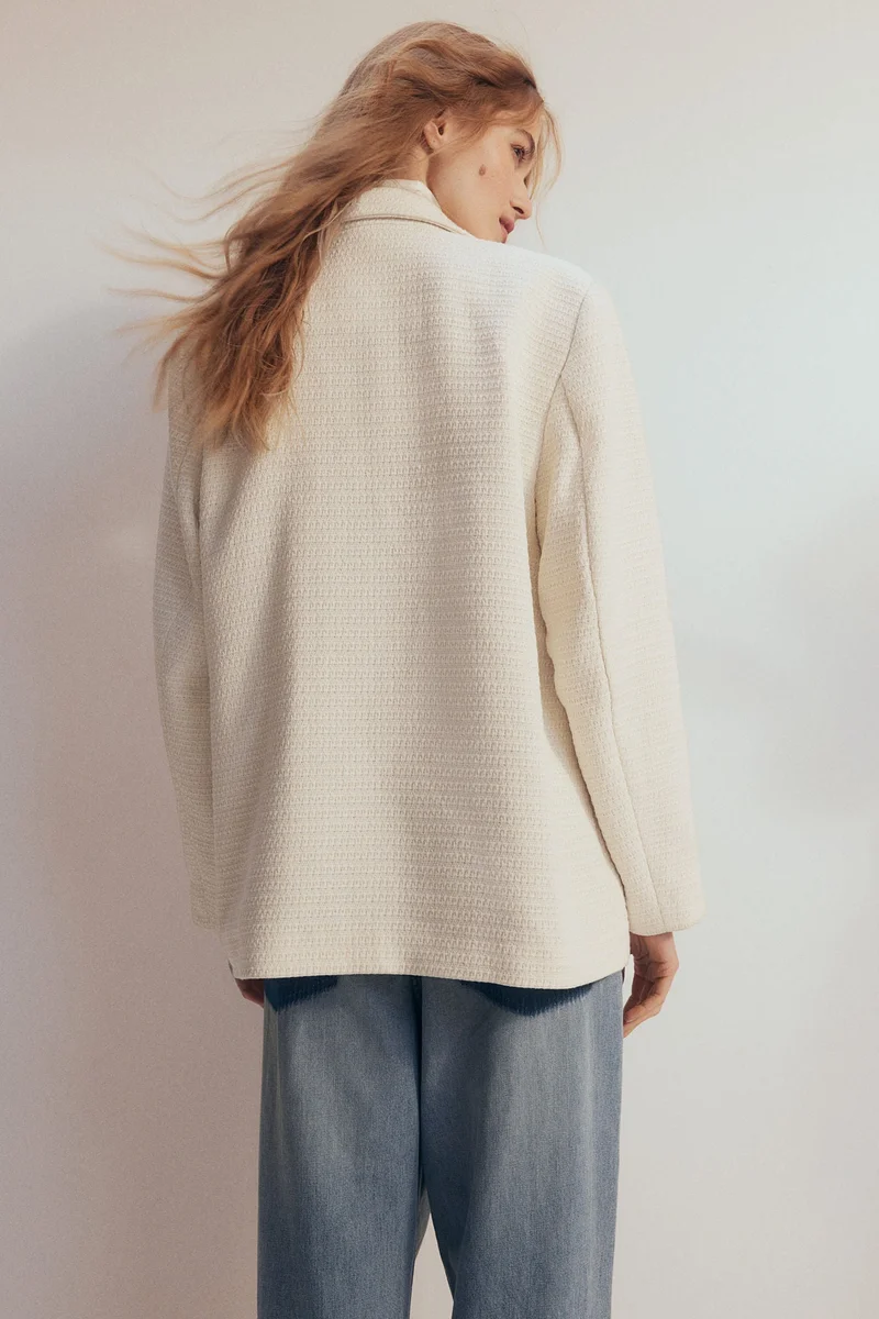 H&M Textured-weave blazer