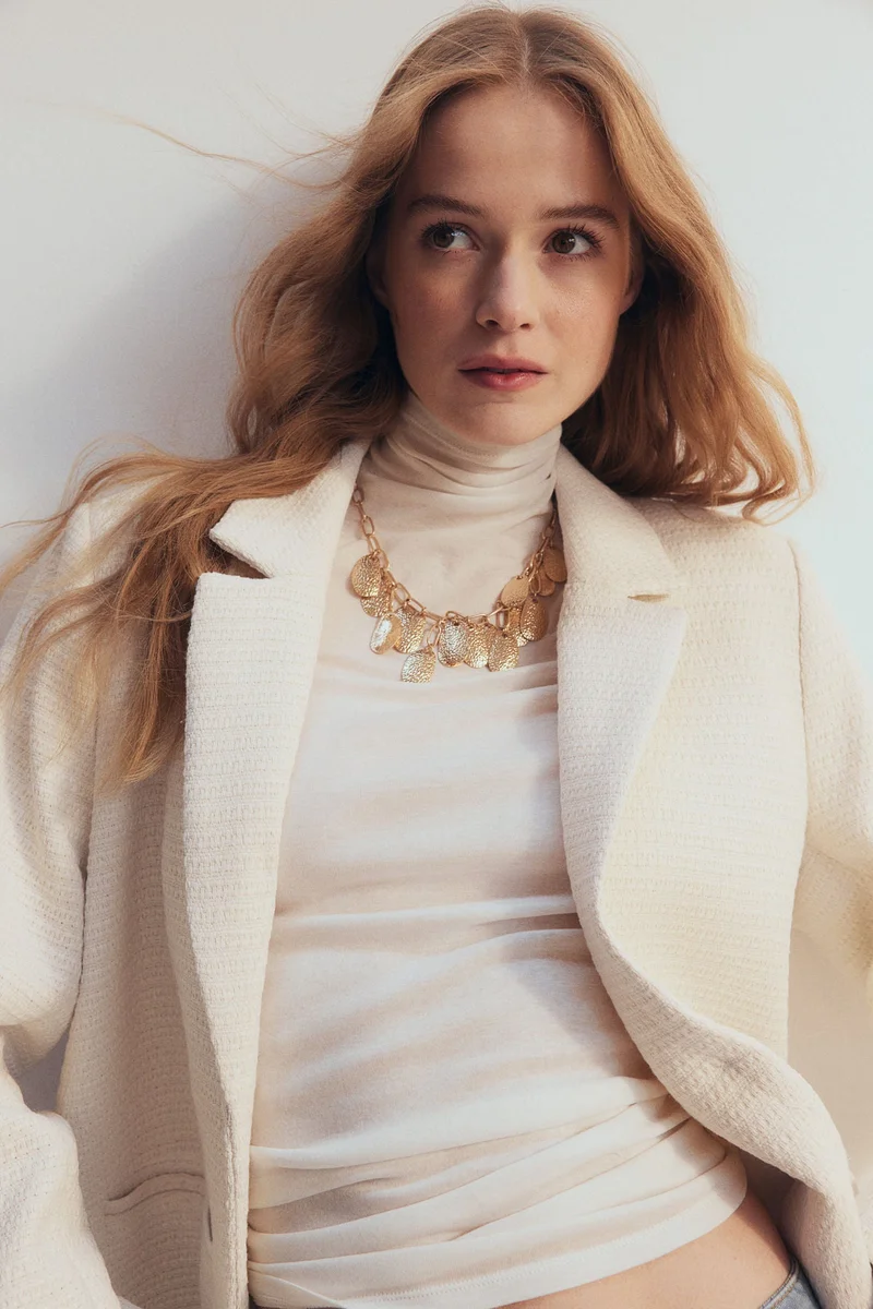 H&M Textured-weave blazer