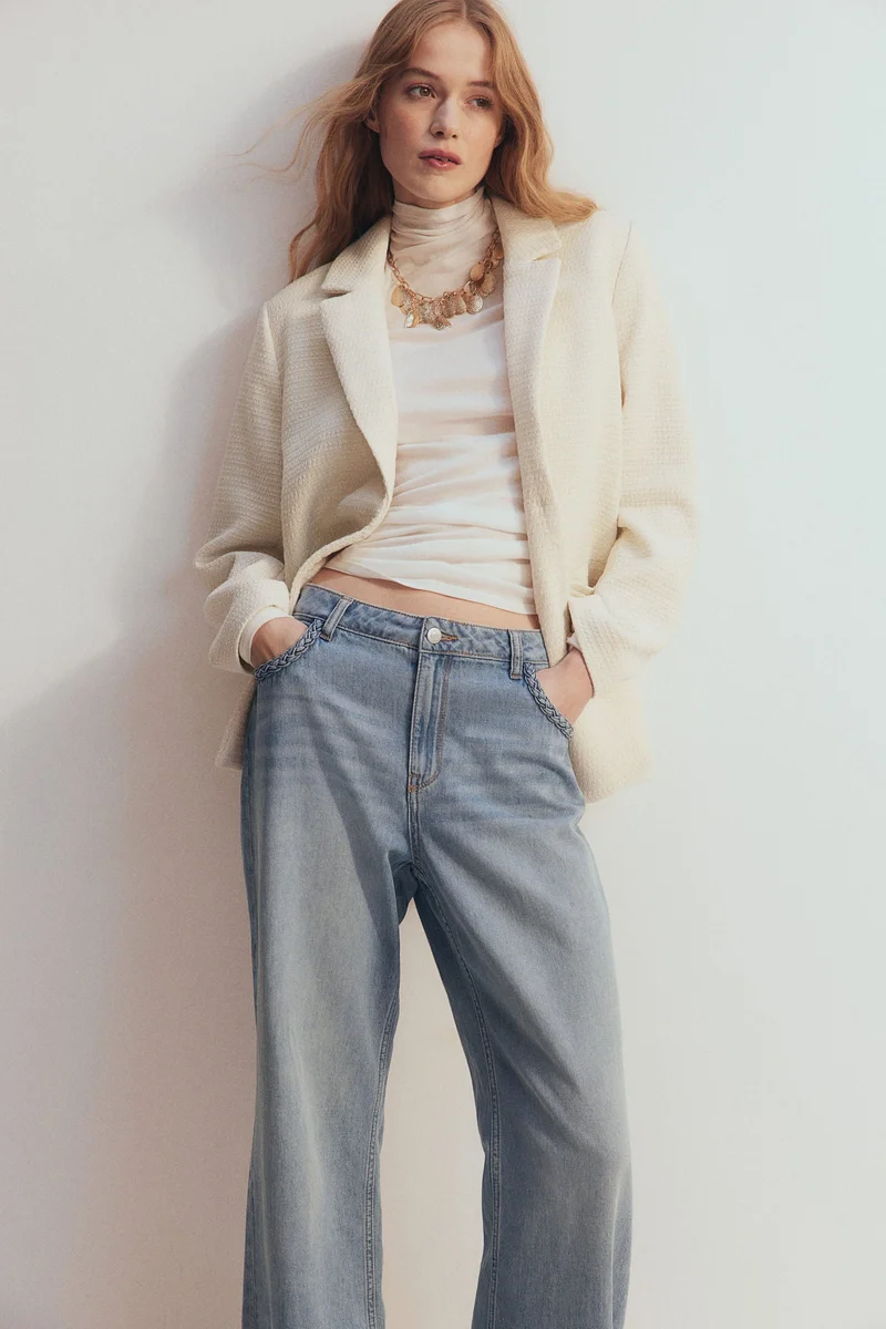 H&M Textured-weave blazer